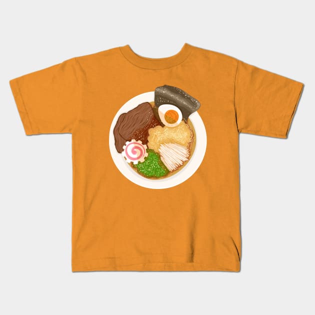 Ramen Bowl Kids T-Shirt by linarangel